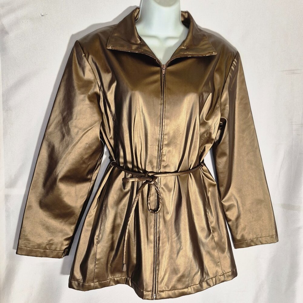 Basic Editions Stunning Gold Jacket, Lined, In Si… - image 4